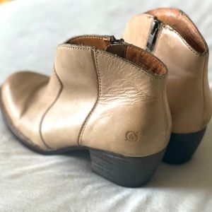 Born Tan Leather Booties - Size 9